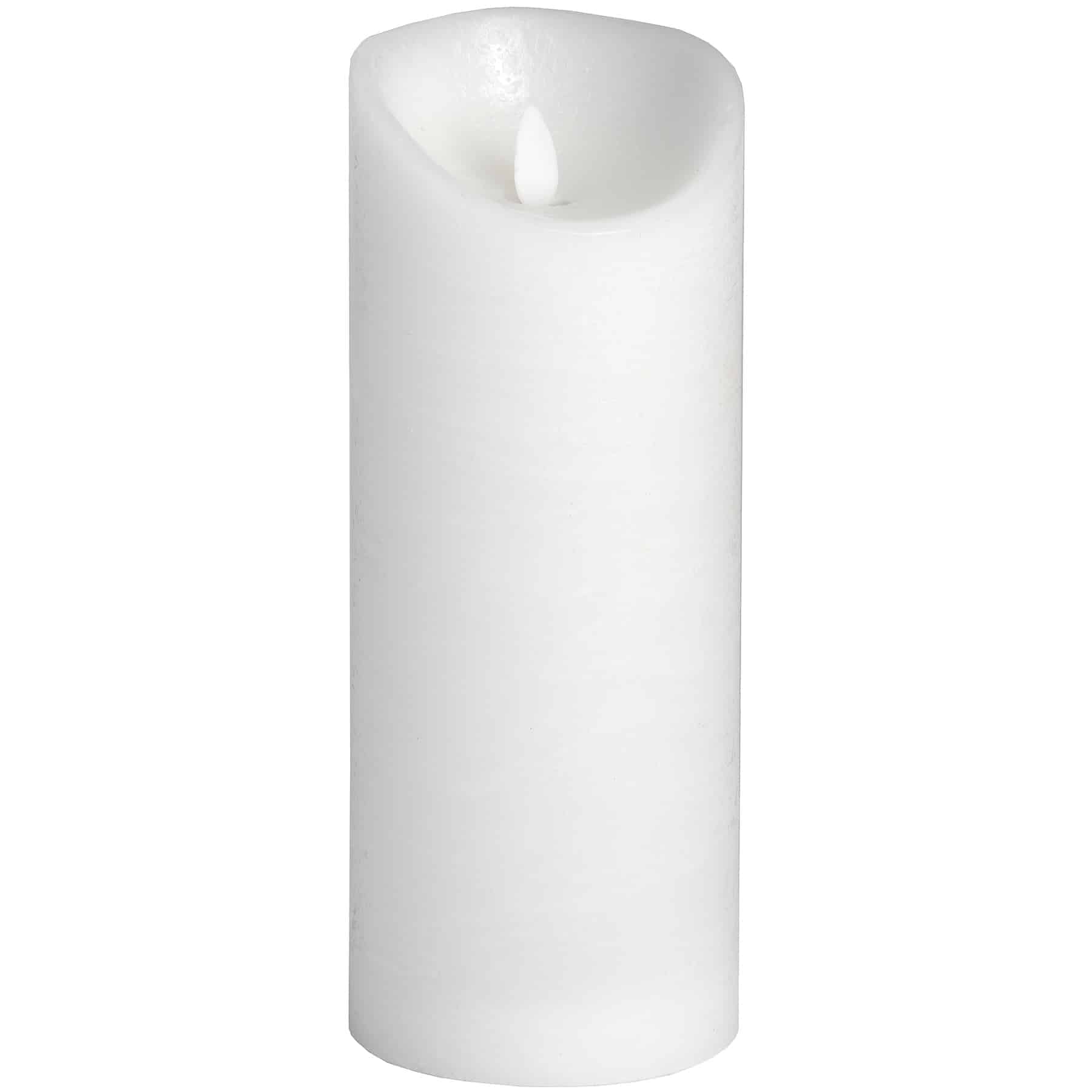 Luxe Collection 3.5 x9 White Flickering Flame LED Wax Candle