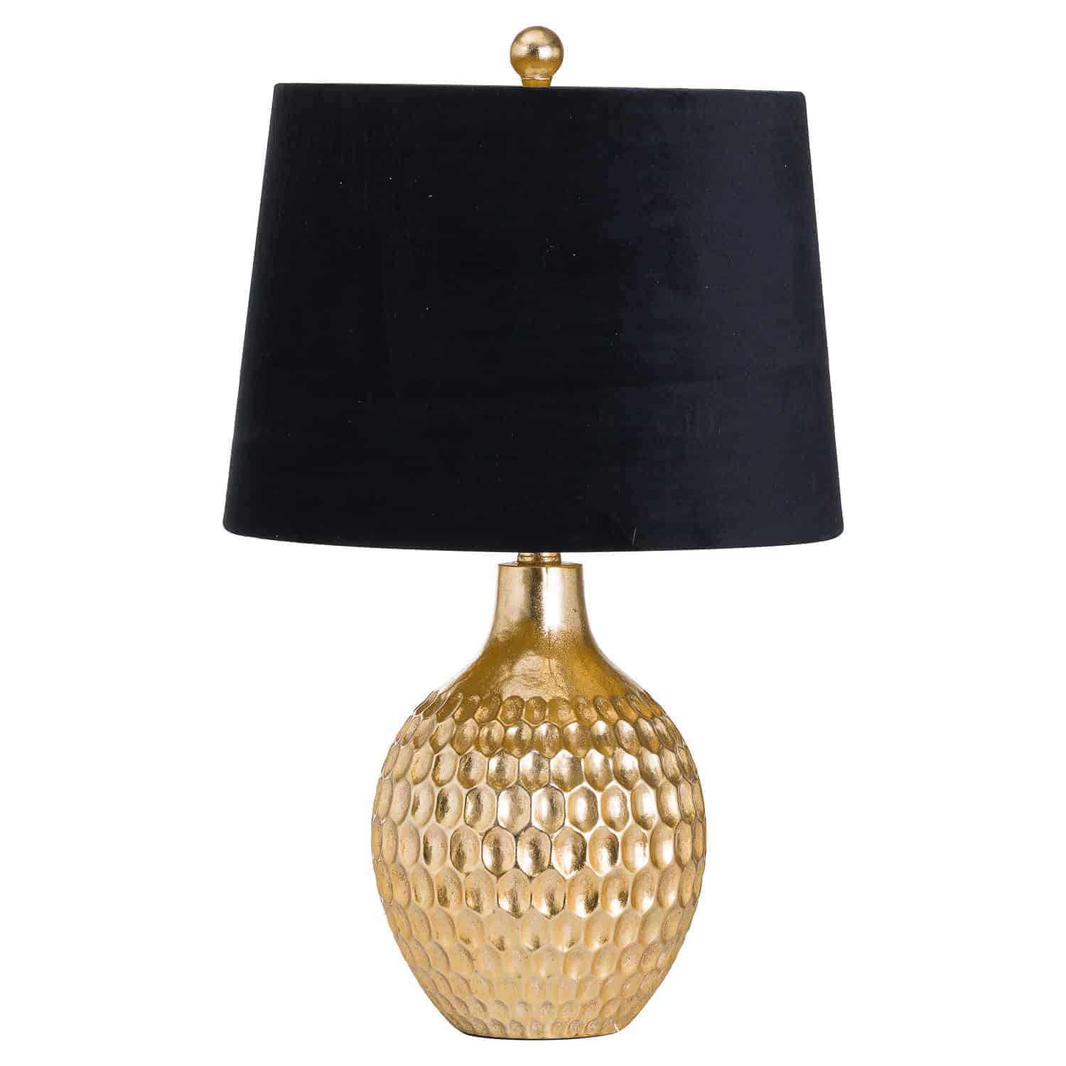 Vincent Gold Base Table Lamp With Black Velvet Shade Home Sweet Home
