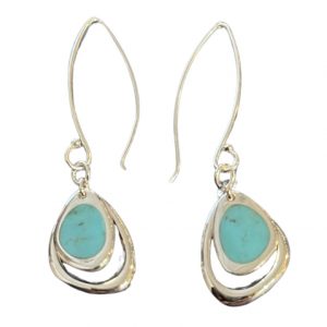 Silver pebble earrings
