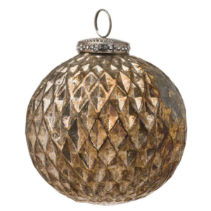 The Noel Collection Burnished Large Honeycomb Bauble