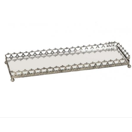 Antique Mirrored Tray, 30cm