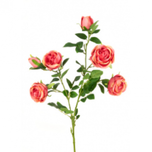 Coral Gemma Rose Spray x6 - 88cm