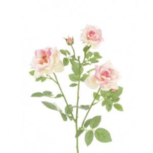 Pink Rose Spray x 3 60cm