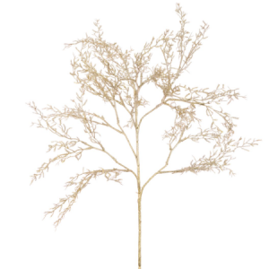 Metallic Mini Leaves Spray 53cm