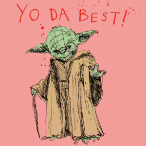 'Yoda Best' Greetings Card