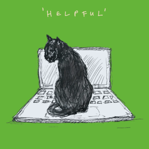 'Helpful Cat' Greetings Card