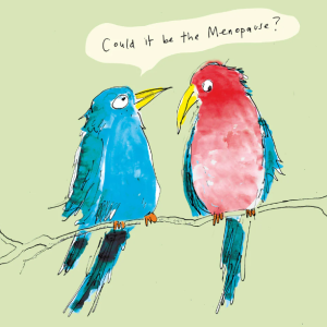 'Menopausal Bird' Greetings Card