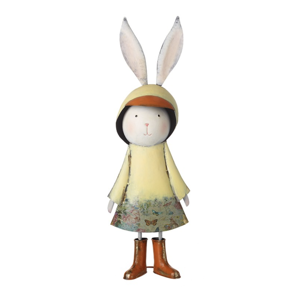Betty The Tall Standing Rabbit In Yellow Coat 69cm | Home Sweet Home