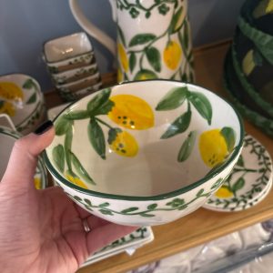 Artisan Lemon Stoneware Bowl