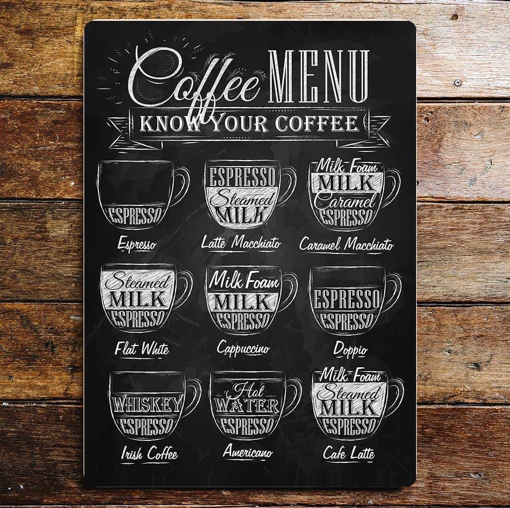 Love Coffee Shop Lifestyle Notice Art Metal Sign Plaque