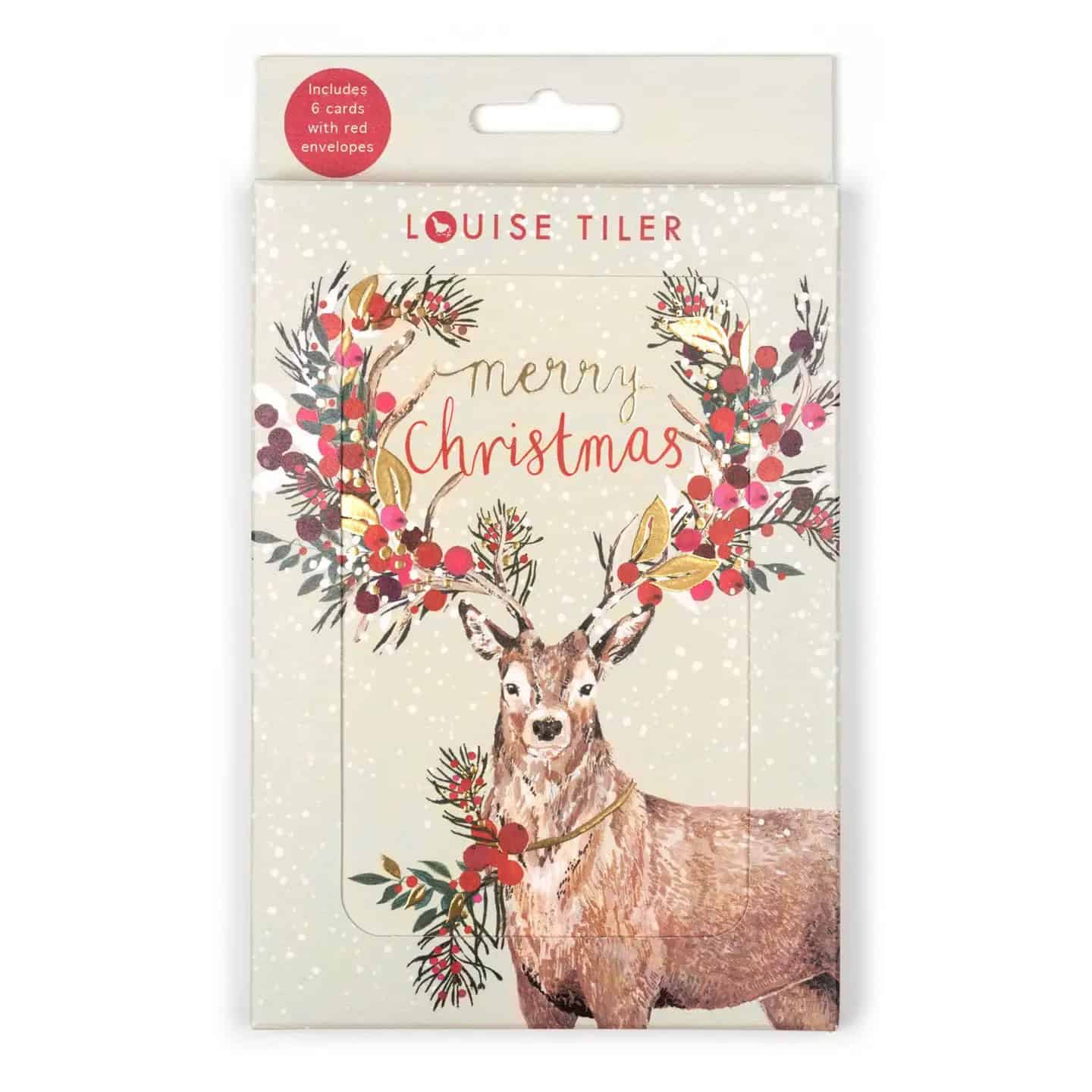 Merry Christmas Deer Cards | Boxed Pack of 6