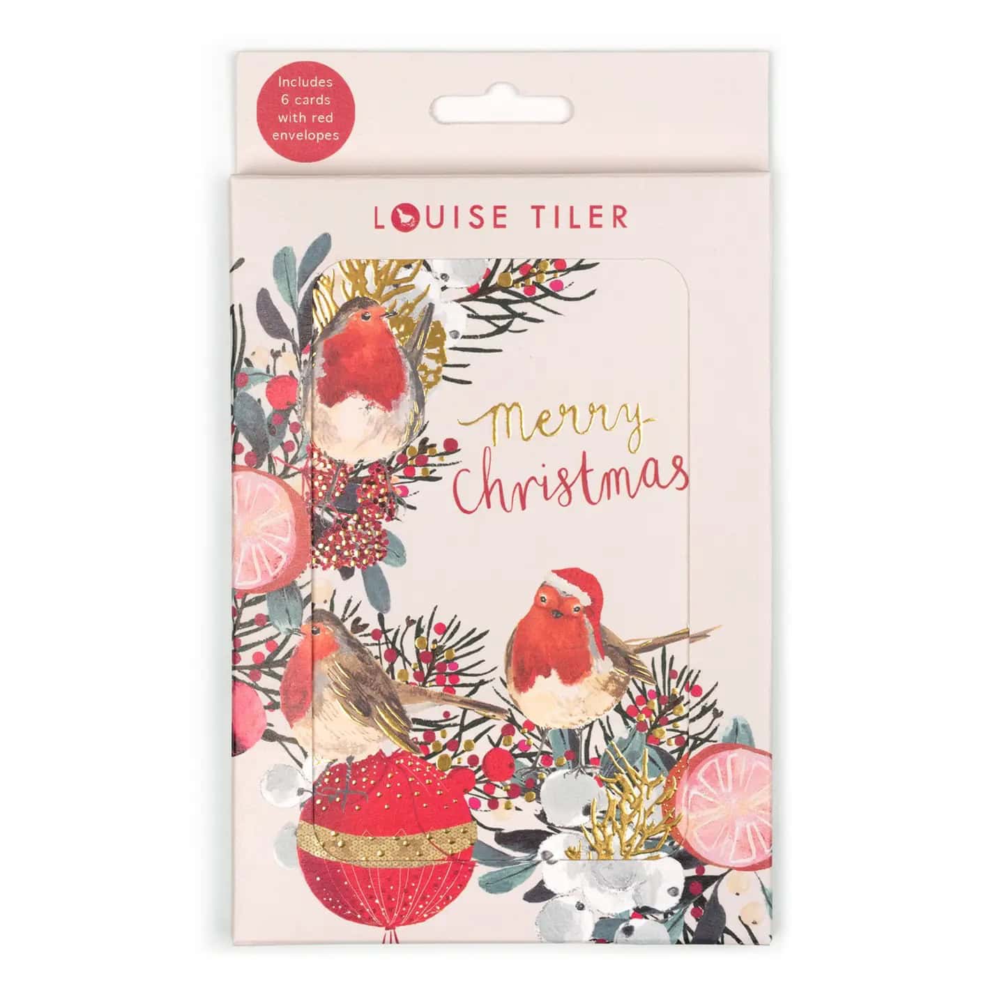 Merry Christmas Robins Cards | Boxed Pack of 6