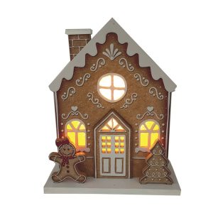 LED Gingerbread House 14x17cm