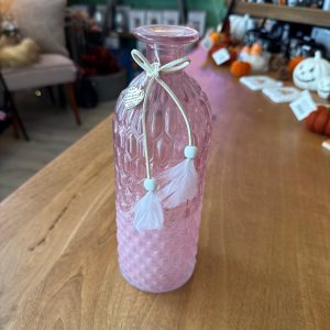 Pink Glass Decorative Bottle