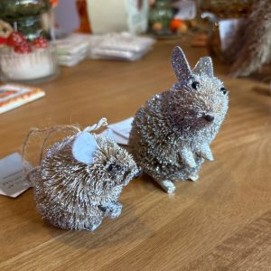 Bristle/Silver Rabbit & Mouse Dec 2as Sold individually