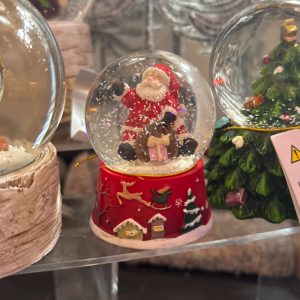 Santa With Sack Snow Dome Sml