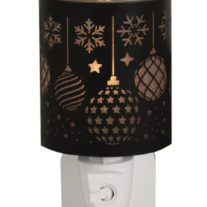 Wax Melter Plug In - Black & Gold Silhouette Baubles 13cm