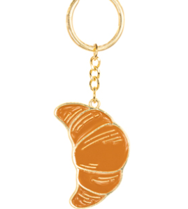 Croissant Enamel Keyring