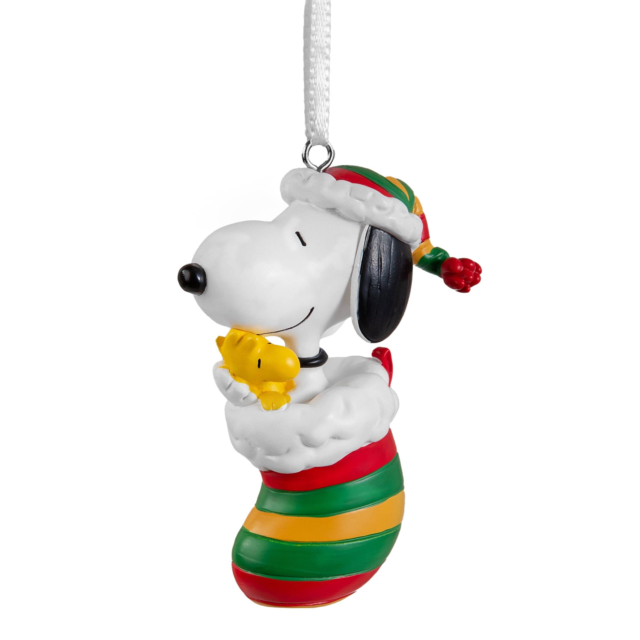 PEANUTS™ Hanging Ornament - SNOOPY & WOODSTOCK in Stocking