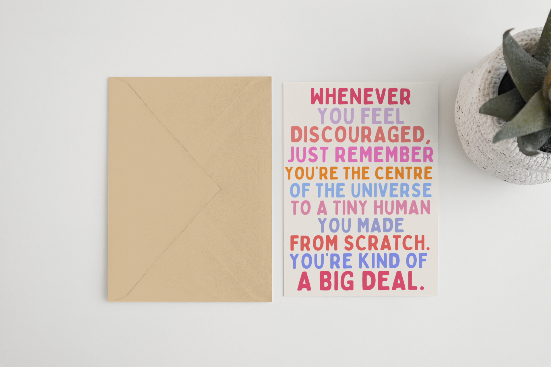Whenever you feel discouraged new baby A6/5×7 Card
