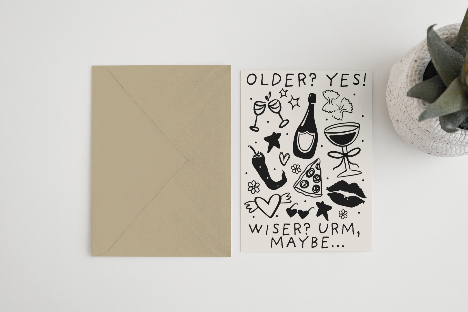Older yes! Wiser erm maybe A6/5×7 card