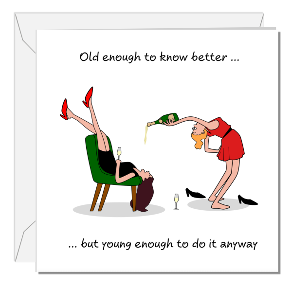 Funny Birthday Card Friendship Female Girl Friend Mum Humorous Party ...