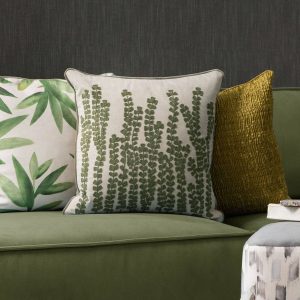 Herb Embroidered Cushion Sage