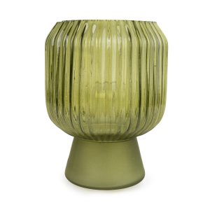 Ridged LED Touch Lamp - Green