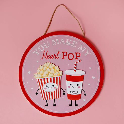 Love Is Sweet Hanging Plaque - Popcorn
