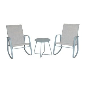 Rocking Chairs & Table Set Blue