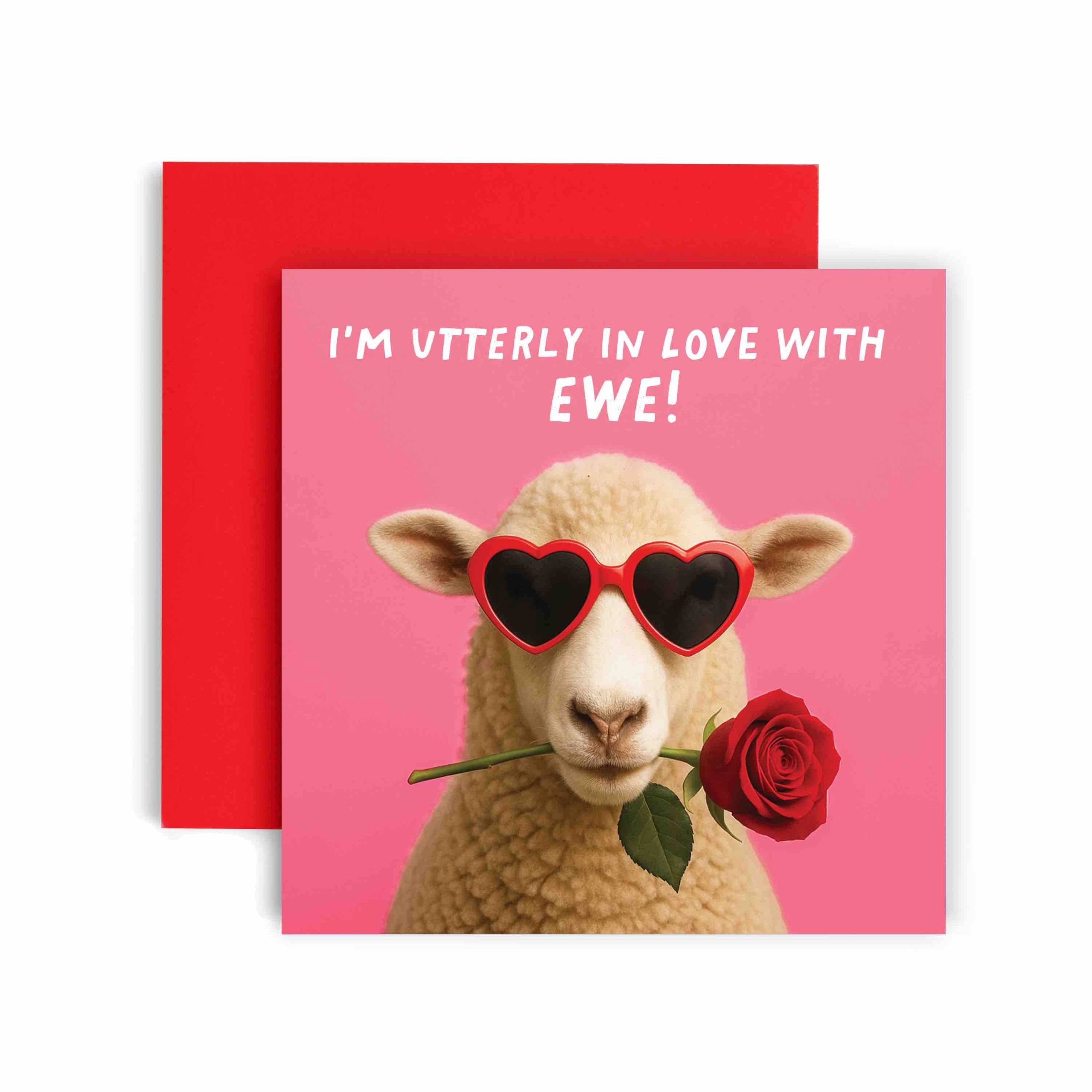 Photo Sheep Utterly In Love with Ewe Valentine’s Day Card