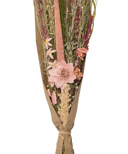 Hestia Dried Floral Bouquet 60cms - Pink
