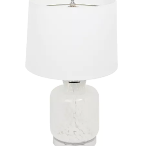 Hestia Table Lamp With White Confetti Glass Base 21.5"