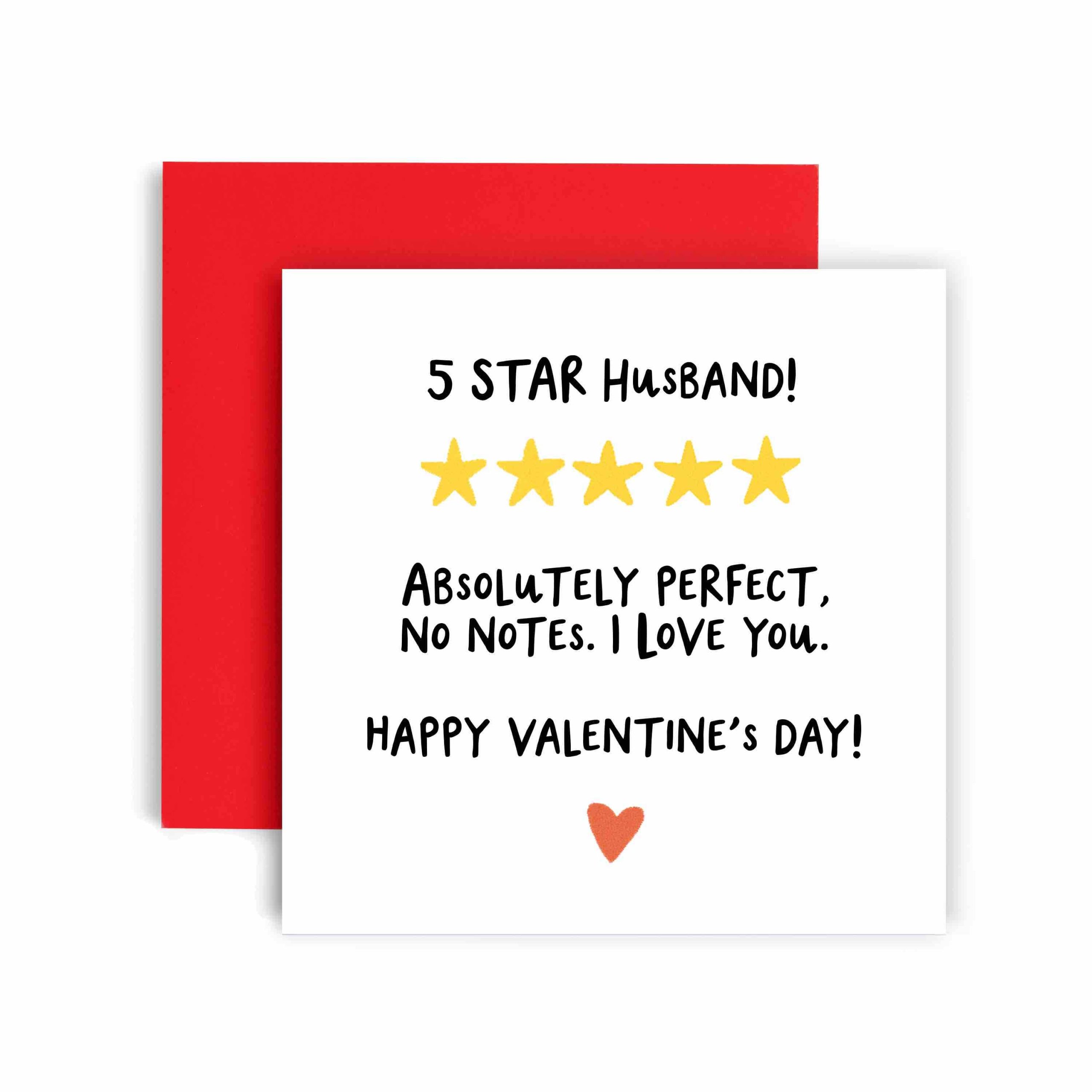 5 Star Husband No Notes Happy Valentine’s Day Card