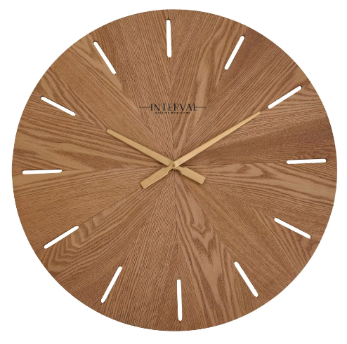 Interval Wooden Wall Clock - 60cm
