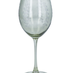 Wine Glass 24.5cm - Green Leaf Garland