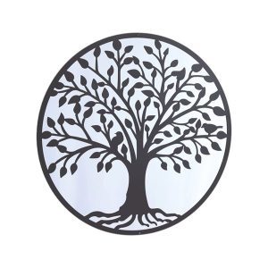 Tree of Life Mirror Black 60cm