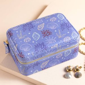 Tresors de la Mer shell Rectangle Travel Jewellery Case