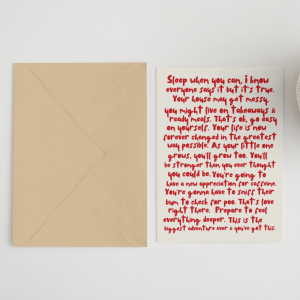 New Parents Advice A6 Card - Version 1