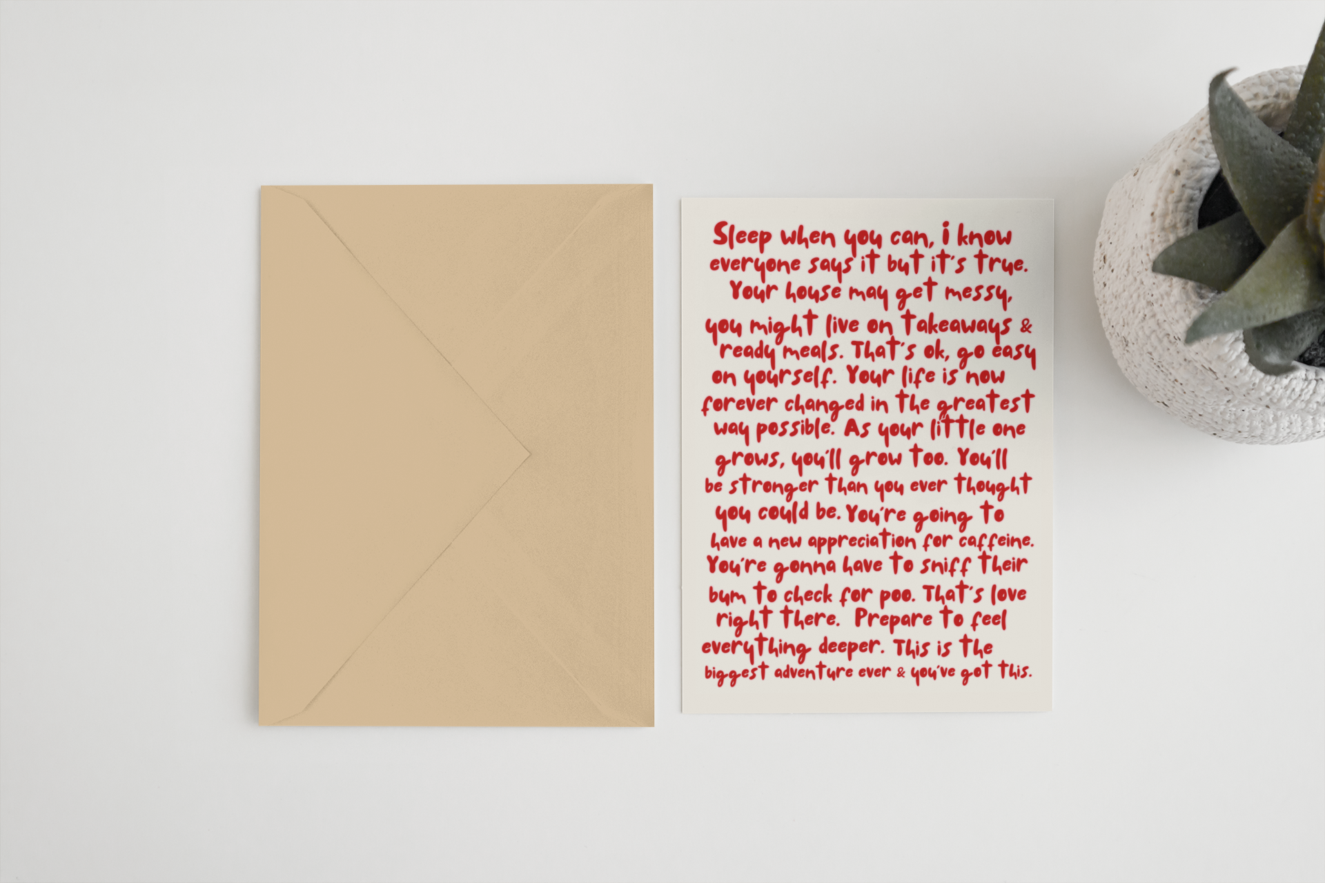 New Parents Advice A6 Card - Version 1