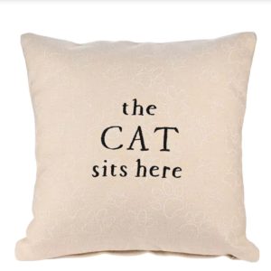 Best Of Breed 'The Cat Sits Here' Cushion