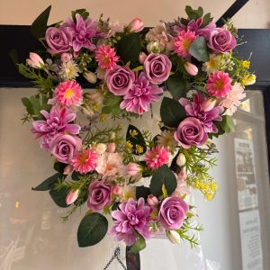 Heart Wreath Pink 45cm