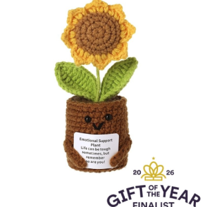 Smiley Crochet Sunflower In Pot