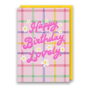 Neon Bloom Lovely Birthday Card