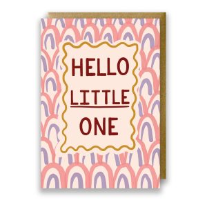 Geometric Recycled New Baby Girl Card - Hello Little One