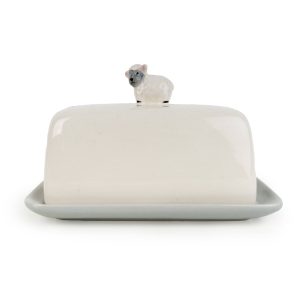 Ceramic Butter  Dish - Sheep