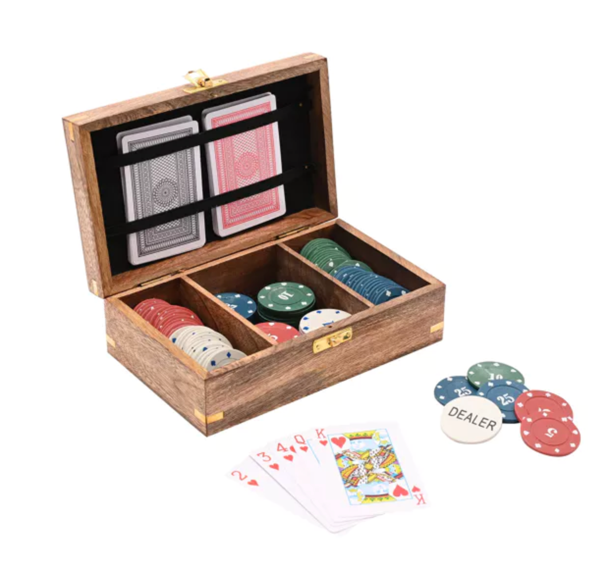 HARVEY MAKIN WOODEN POKER SET