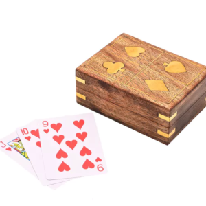 HARVEY MAKIN PACK OF PLAYING CARDS IN WOODEN BOX