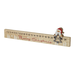 Wooden Santa Claus Advent Counter