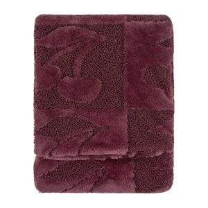 Fur Boucle Cherries Throw Morello